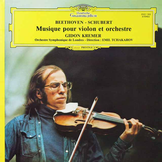 クレーメルのベートーヴェン、シューベルト/ヴァイオリンと管弦楽のための音楽　仏DGG　3542　LP レコード