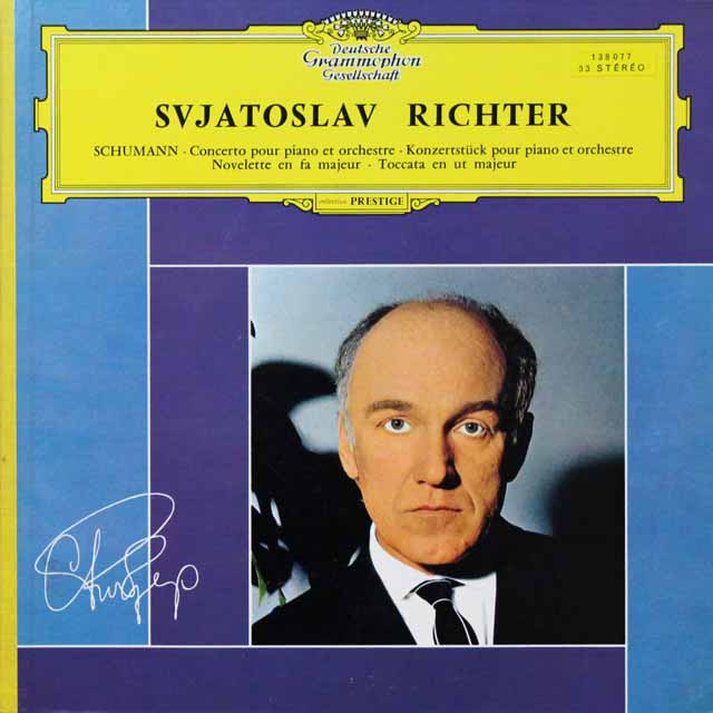 【独最初期盤】　リヒテルのシューマン/ピアノ協奏曲ほか　独DGG　3292　LP レコード