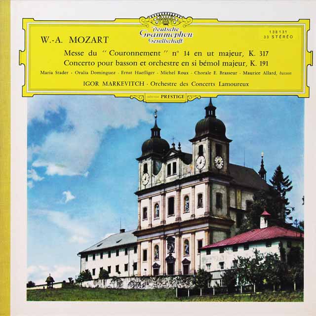 LP レコード 独最初期盤 マルケヴィチのモーツァルト/「戴冠ミサ」ほか 独DGG 3542