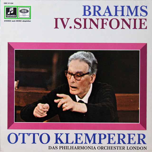 クレンペラーのブラームス/交響曲第4番　独columbia　3292　LP レコード