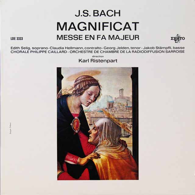 リステンパルトのバッハ/マニフィカトほか　仏ERATO　3604　LP レコード