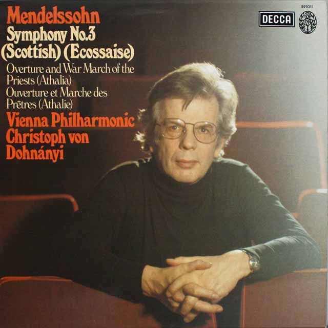 LP レコード ドホナーニのメンデルスゾーン/交響曲第3番「スコットランド」ほか 仏DECCA 3230