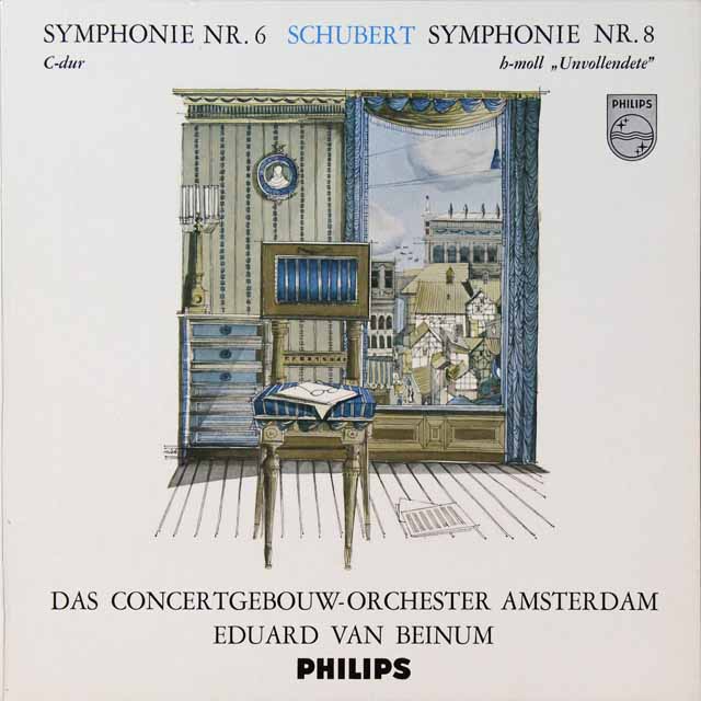 ベイヌムのシューベルト/交響曲第6、7(8)番「未完成」　蘭PHILIPS　3290　LP レコード