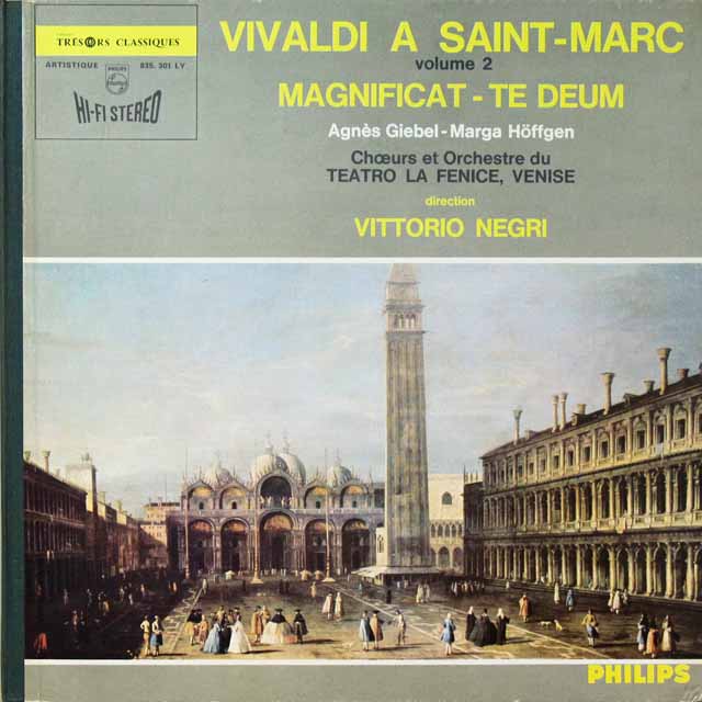 ネグリのヴィヴァルディ/マニフィカトテ・デウム　仏PHILIPS　3605　LP レコード