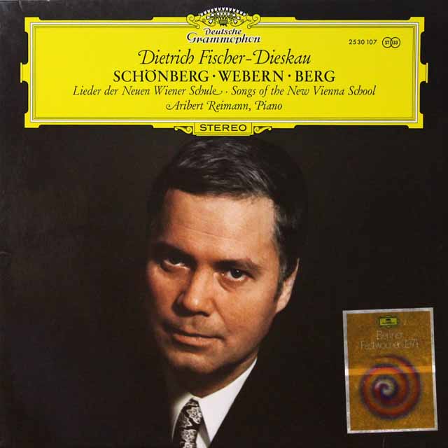 フィッシャー=ディースカウ/新ウィーン楽派歌曲集　独DGG　3224　LP レコード