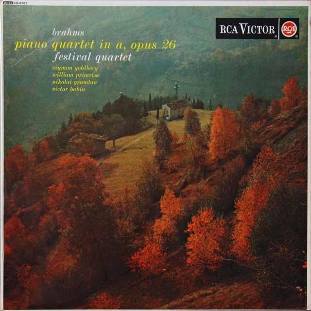 フェスティバル・カルテットのブラームス/ピアノ四重奏曲第2番  英RCA   2721　LP レコード