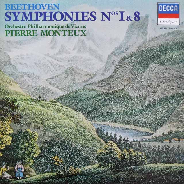 モントゥーのベートーヴェン/交響曲第1、8番　仏DECCA　3601　LP レコード