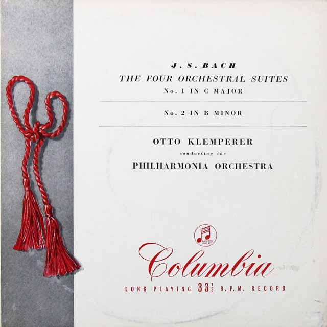 クレンペラーのバッハ/管弦楽組曲第1～4番　英columbia   2716　LP レコード