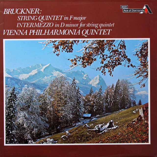 ウィーン・フィル五重奏団のブルックナー/弦楽五重奏曲　英DECCA（Ace of Diamonds）　3601　LP レコード