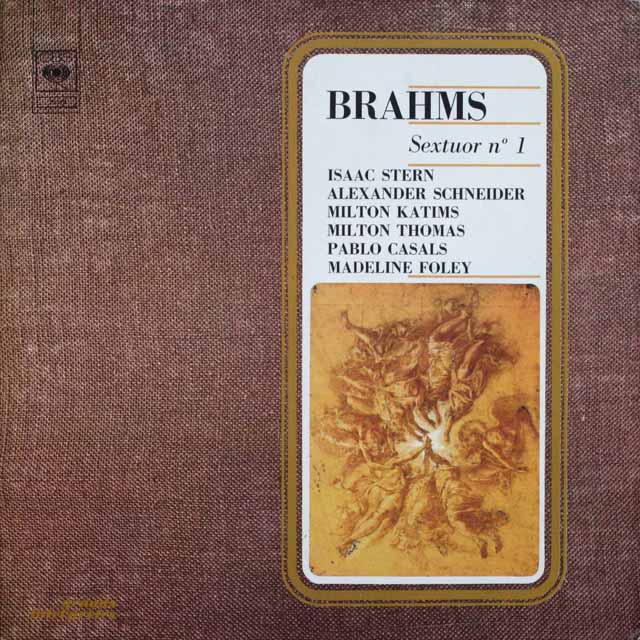 カザルスらのブラームス/弦楽六重奏曲第1番　 仏CBS  2523　LP レコード