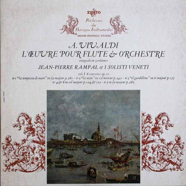 ランパルのヴィヴァルディ/フルート協奏曲集（１）  仏ERATO　3301　LP レコード