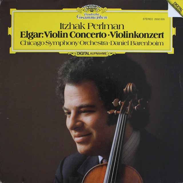 パールマンのエルガー/ヴァイオリン協奏曲　独DGG　3808　LP レコード