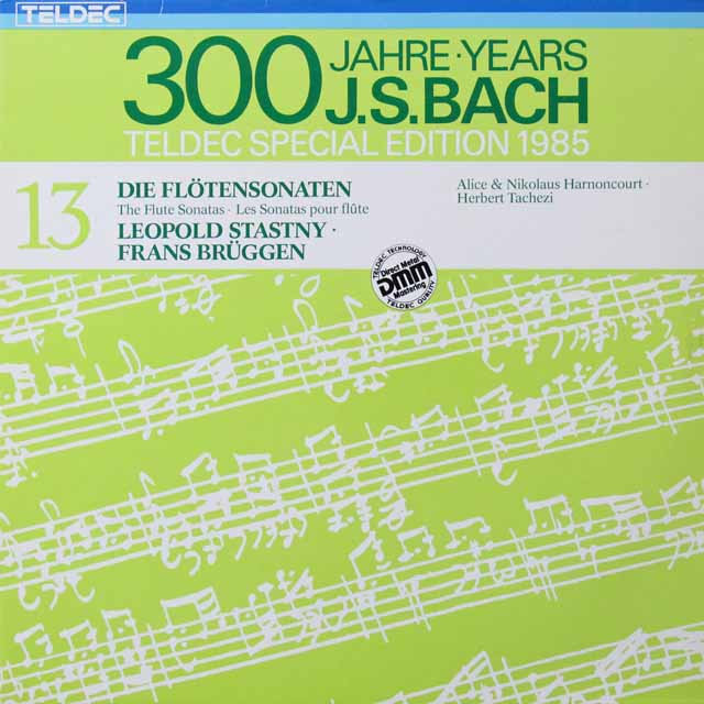 LP レコード シュタストニー、ブリュッヘン、アーノンクールのバッハ/フルートソナタ集 独TELDEC 3602