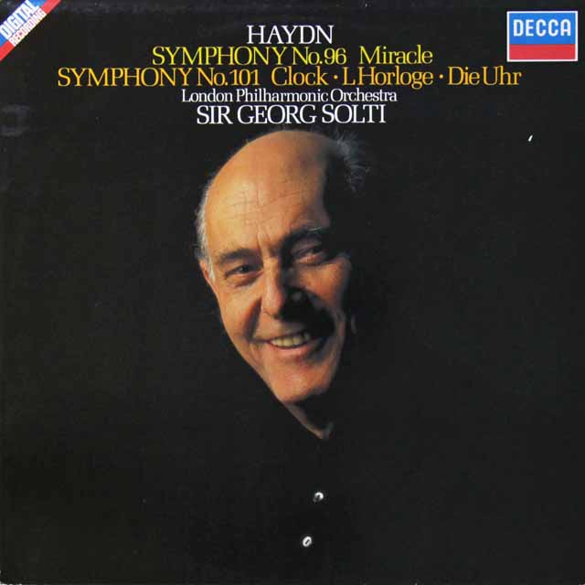 ショルティのハイドン/交響曲第96番「奇蹟」、第101番「時計」　独DECCA　3603　LP レコード
