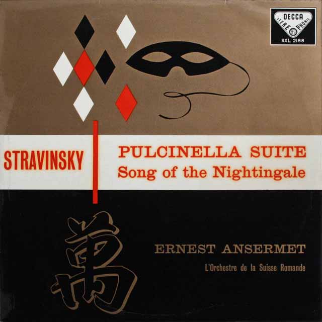 アンセルメのストラヴィンスキー/「プルチネルラ」ほか　 英DECCA   オリジナル盤　LP レコード