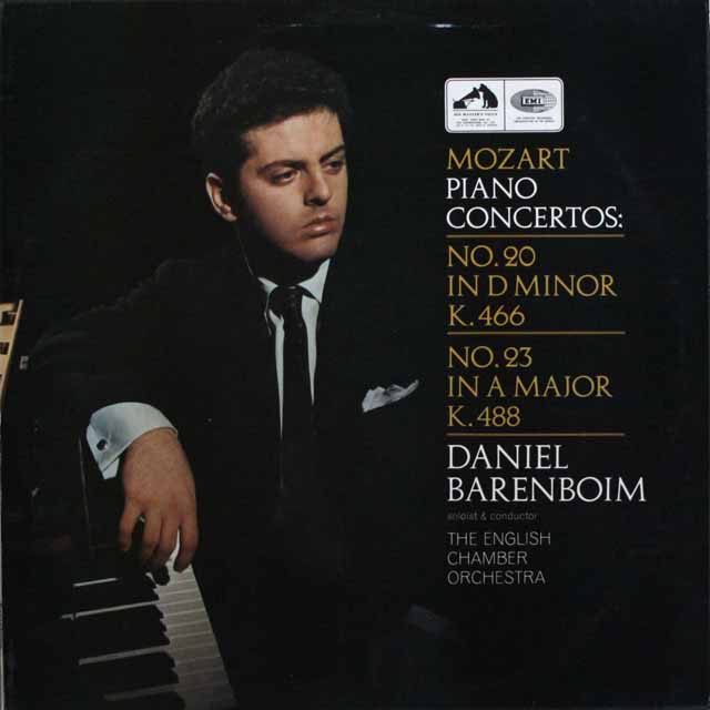 バレンボイムのモーツァルト/ピアノ協奏曲第20、23番　英EMI　3812　LP レコード