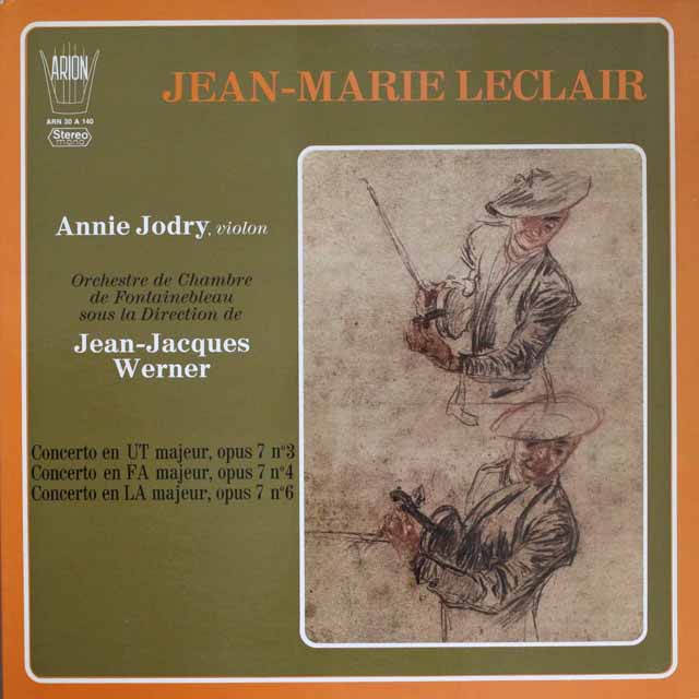 ジョドリーのルクレール/ヴァイオリン協奏曲　仏ARION　3812　LP レコード