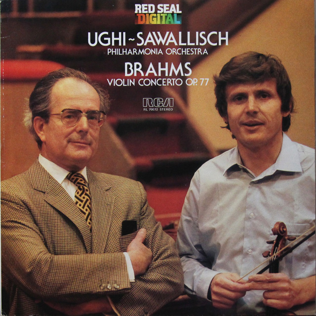 ウーギ&サヴァリッシュのブラームス/ヴァイオリン協奏曲　伊RCA　3290　LP レコード