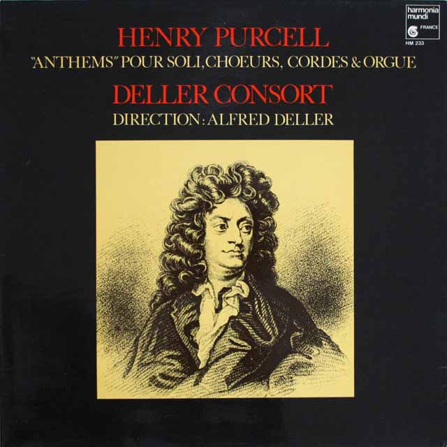 デラーのパーセル/ヴァース・アンセム集  仏HM　3305　LP レコード