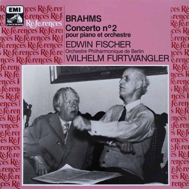 フィッシャー&フルトヴェングラーのブラームス/ピアノ協奏曲第2番　仏EMI(VSM) 　3307　LP レコード