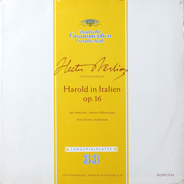 マルケヴィチのベルリオーズ/イタリアのハロルド　独DGG　3605　LP レコード