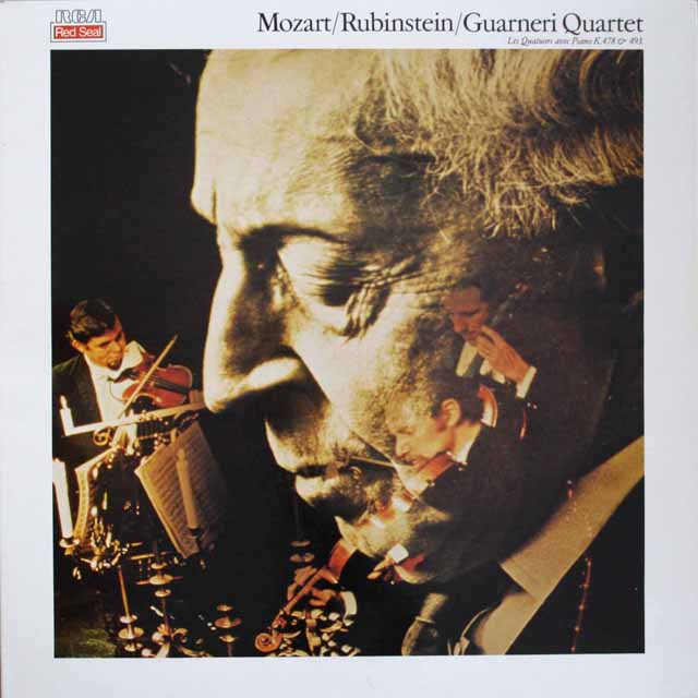 ルービンシュタイン&ガルネリ四重奏団のモーツァルト/ピアノ四重奏曲集　仏RCA　3307　LP レコード