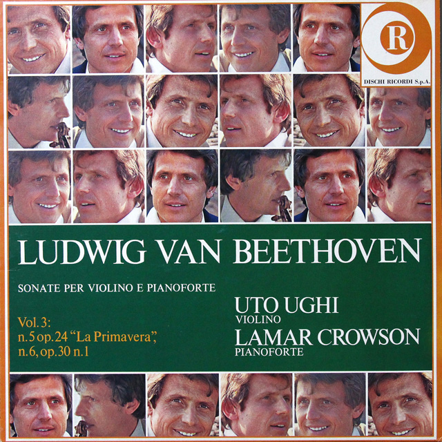 ウーギ、クラウソンのベートーヴェン/ヴァイオリンソナタ第5番「春」ほか　伊Dischi Ricordi　3605　LP レコード
