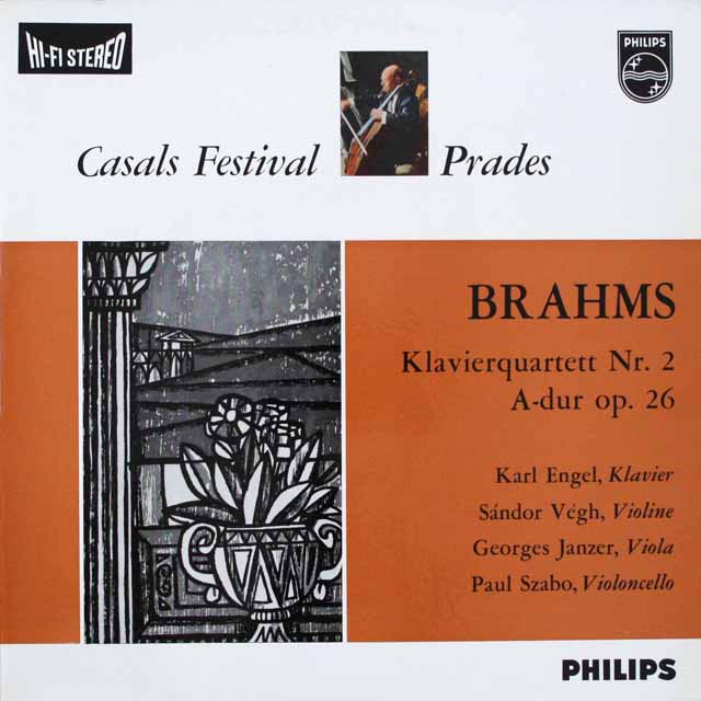 エンゲル、ヴェーグらのブラームス/ピアノ四重奏曲第2番　蘭PHILIPS　3812　LP レコード