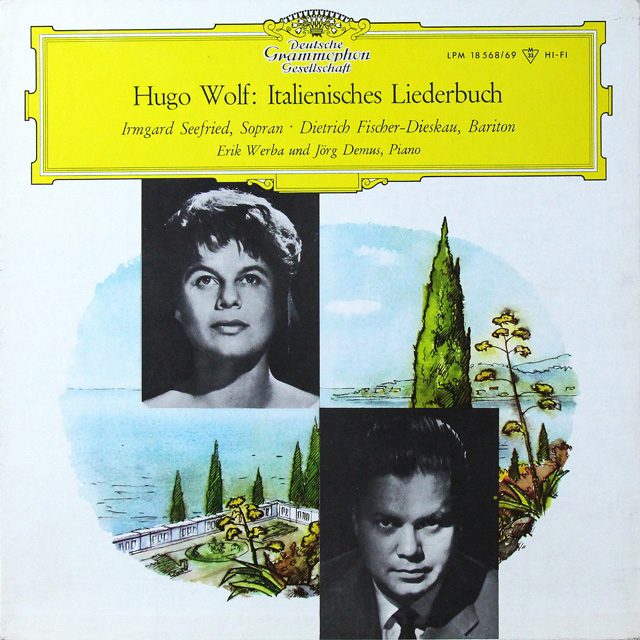 【モノラル】　ゼーフリート、F=ディースカウのヴォルフ/イタリア歌曲集　独DGG　3605　LP レコード