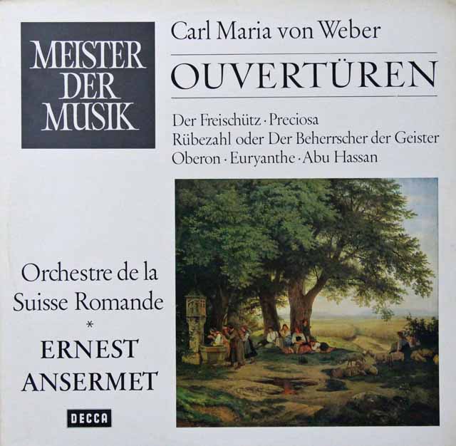 アンセルメのウェーバー/序曲集　独DECCA　3516　LP レコード