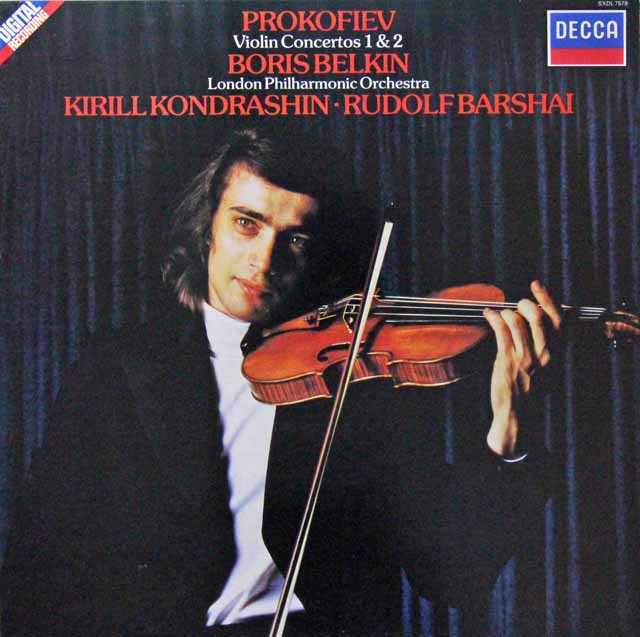 ベルキン、コンドラシン、バルシャイのプロコフィエフ/ヴァイオリン協奏曲集　蘭DECCA　3516　LP レコード