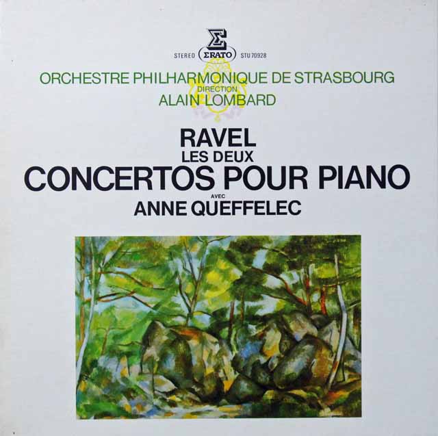 ケフェレック、ロンバールのラヴェル/ピアノ協奏曲集　仏ERATO　3516　LP レコード