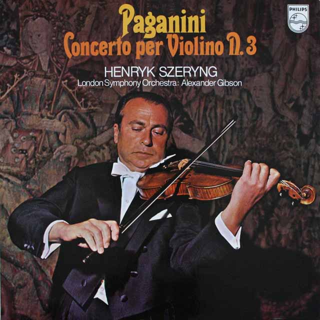 シェリングのパガニーニ/ヴァイオリン協奏曲第3番　独PHILIPS　3811　LP レコード