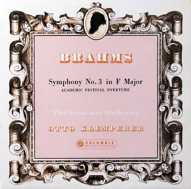 クレンペラーのブラームス/交響曲第3番ほか　英COLUMBIA　2811　LP レコード