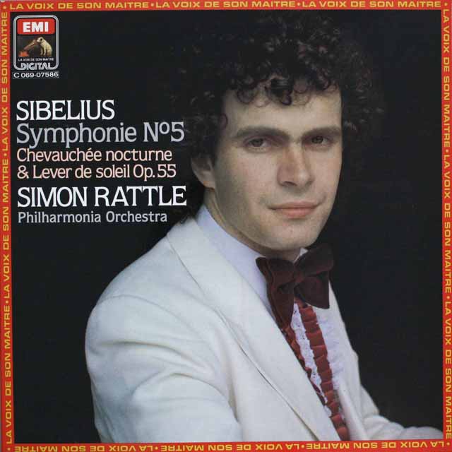 ラトルのシベリウス/交響曲第5番ほか　仏VSM（EMI）　3813　LP レコード