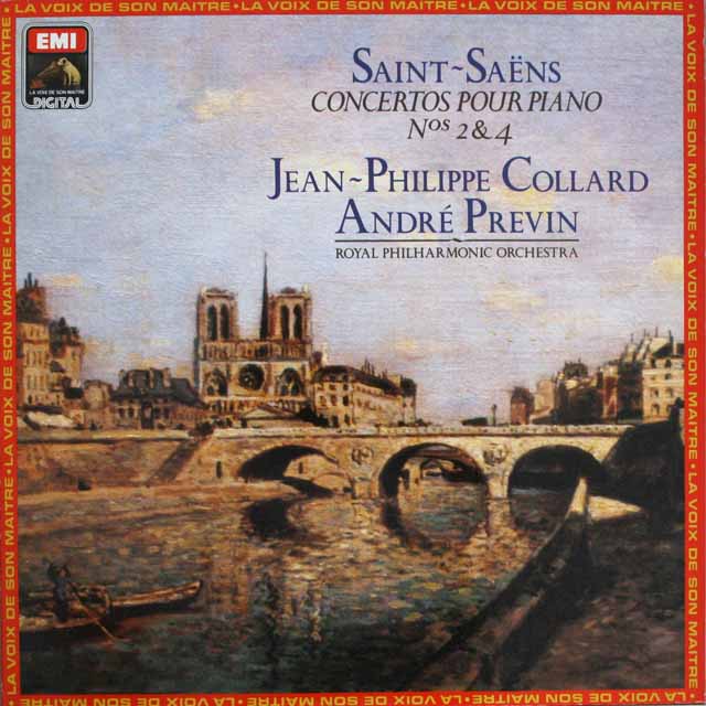プレヴィン&コラールのサン＝サーンス/ピアノ協奏曲第2&4番　仏EMI(VSM)　3308　LP レコード