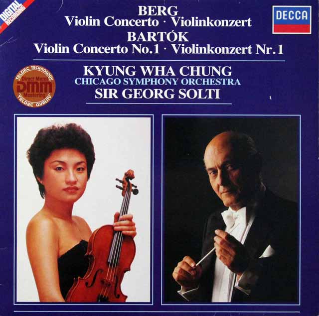 チョン、ショルティのベルク、バルトーク/ヴァイオリン協奏曲集　独DECCA　3517　LP レコード
