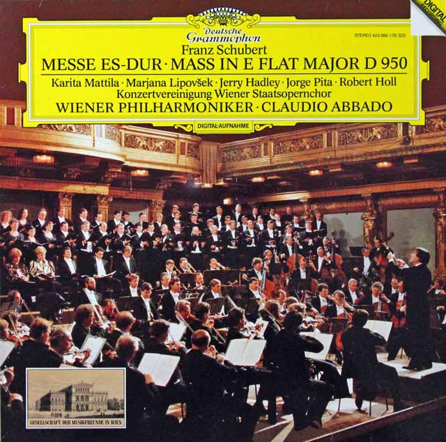 アバドのシューベルト/ミサ曲第6番　独DGG　3517　LP レコード