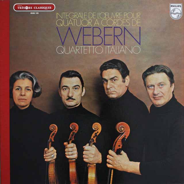 イタリア四重奏団のウェーベルン/弦楽四重奏のための作品集　仏PHILIPS　3308　LP レコード