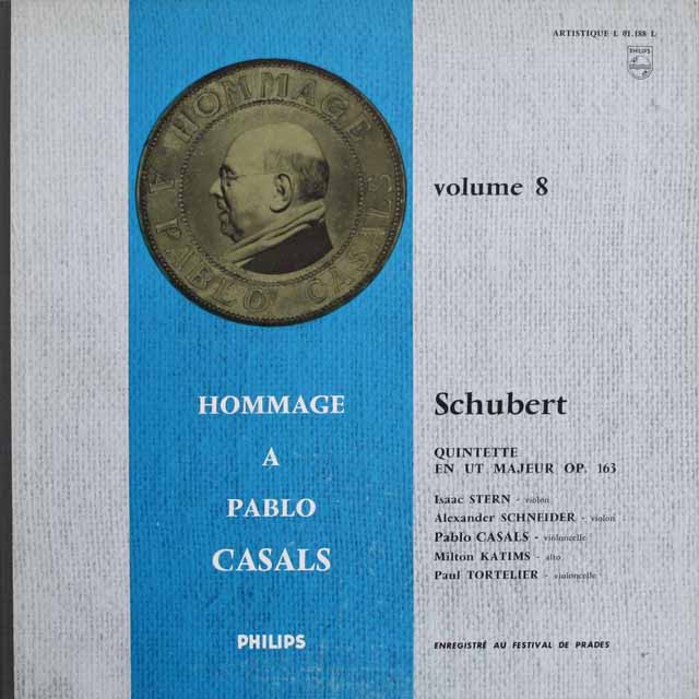 カザルス&スターンらのシューベルト/弦楽五重奏曲 　仏PHILIPS 　  2536　LP レコード