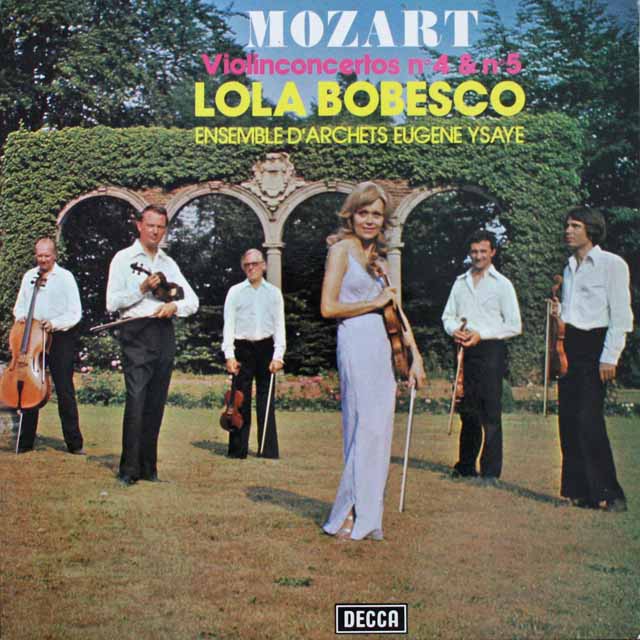 ボベスコのモーツァルト/ヴァイオリン協奏曲第4&5番　仏DECCA　  2537　LP レコード