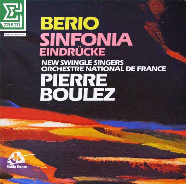 ブーレーズのベリオ/シンフォニアほか　仏ERATO　3518　LP レコード