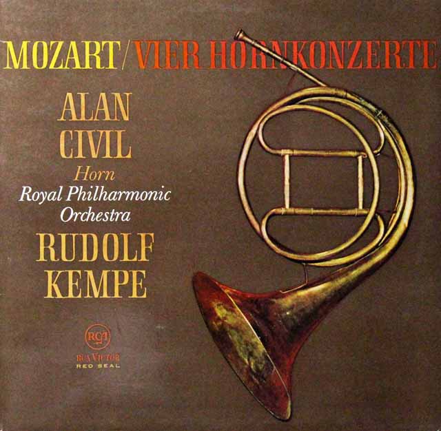 シヴィル、ケンペのモーツァルト/ホルン協奏曲集　独RCA　3518　LP レコード