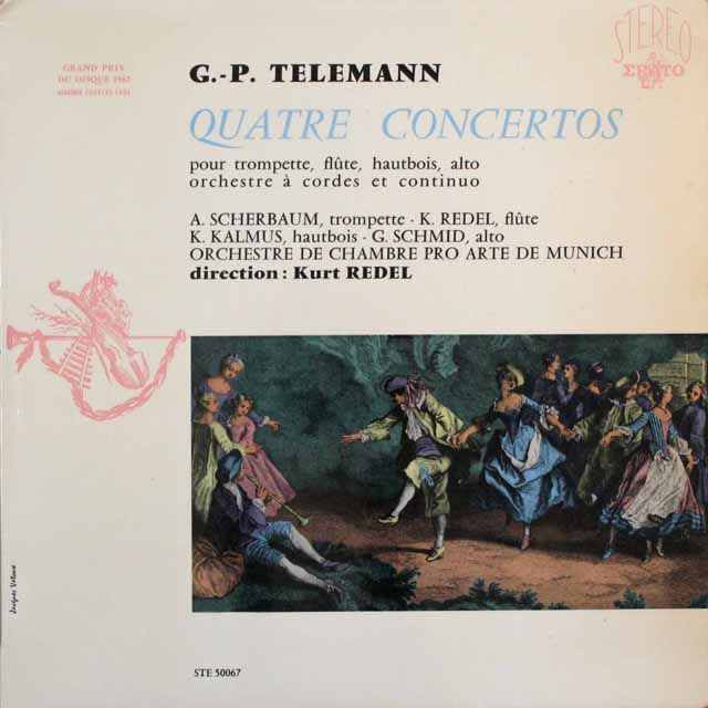 レーデルのテレマン/協奏曲集　仏ERATO　3816　LP レコード
