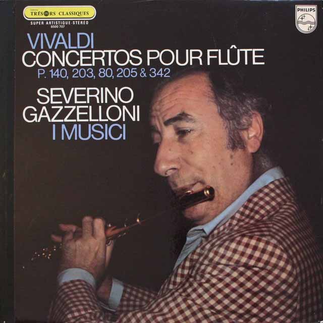 ガッゼローニ、イ・ムジチのヴィヴァルディ/フルート協奏曲集（全5曲）　仏PHILIPS　3816　LP レコード