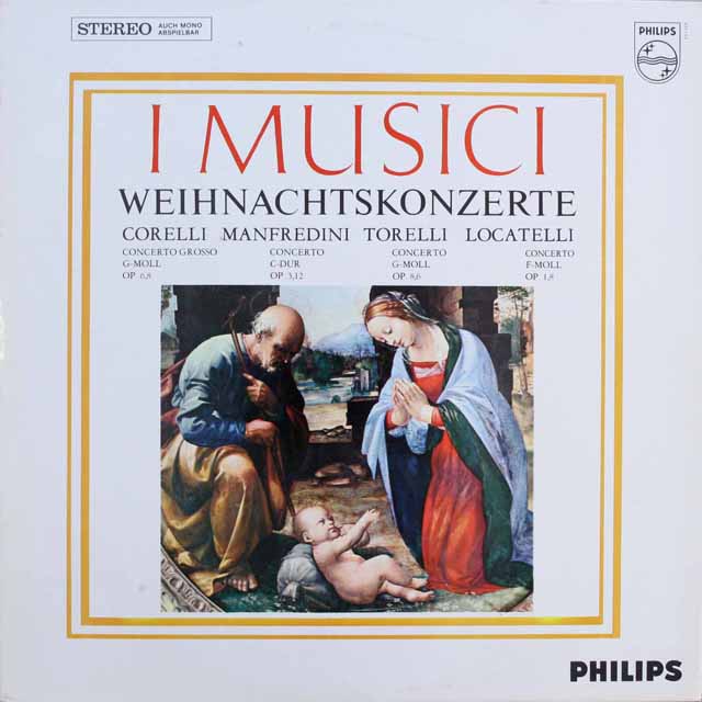 イ・ムジチの「クリスマス協奏曲集」　蘭PHILIPS　3693　LP レコード