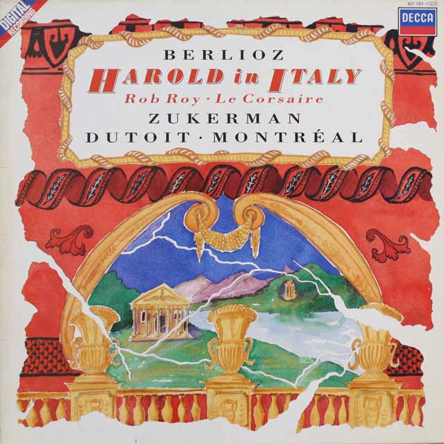 デュトワ、ズッカーマンのベルリオーズ/イタリアのハロルド　蘭DECCA　3312　LP レコード