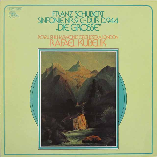 クーベリックのシューベルト/交響曲第9番「グレート」　独emidisc　3615　LP レコード