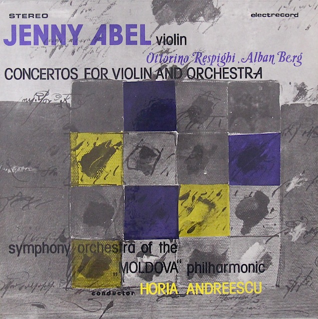 アベル&アンドレースクのベルク/ヴァイオリン協奏曲ほか　ルーマニアELECTRECORD　3298　LP レコード