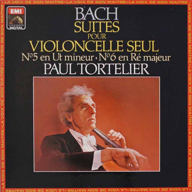 トルトゥリエのバッハ/無伴奏チェロ組曲第5、6番　仏EMI（VSM）　3692　LP レコード